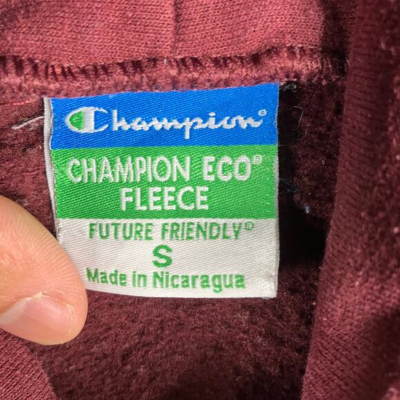 Champion Hoodie Mens Size S Maroon Arizona State Sun Devils Pullover Eco Fleece - Picture 4 of 7